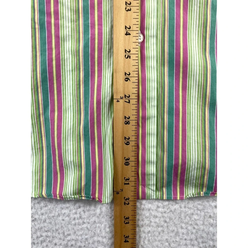 Polo Ralph Lauren Philip Sport Button Down Shirt Mens M Green Striped Preppy
